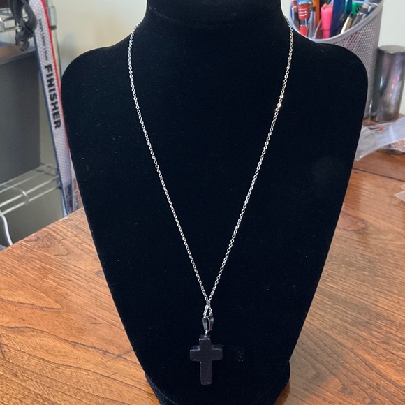 3 for $20 item - Black Cross Pendant Necklace - Picture 4 of 4